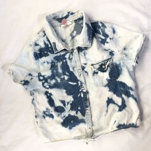 Custom denim crop top